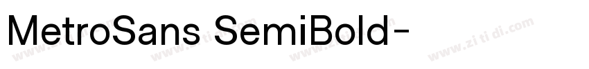MetroSans SemiBold字体转换